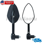 Carbon 7/8" 22mm Handle Bar End Rearview Mirror Fit KTM Duke 200 250 390 690 890