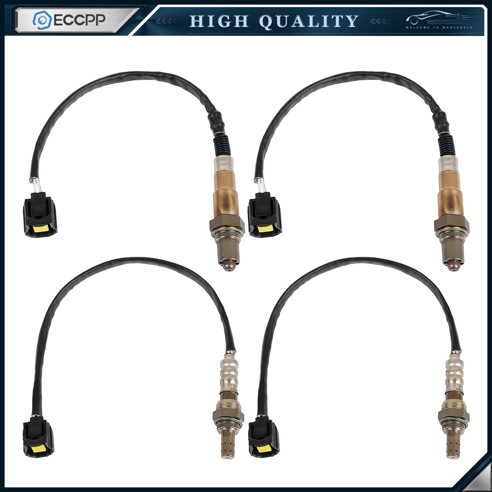 4x O2 Oxygen Sensor for Jeep JK Wrangler 2007-2009 3.8L Upstream & Downstream 6B93BC-57