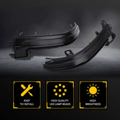 Smoked Turn Signal Lamp LED Side Mirror Light For BMW 4 3 2 1 Series F30 F35 EOA 6B93BC-57
