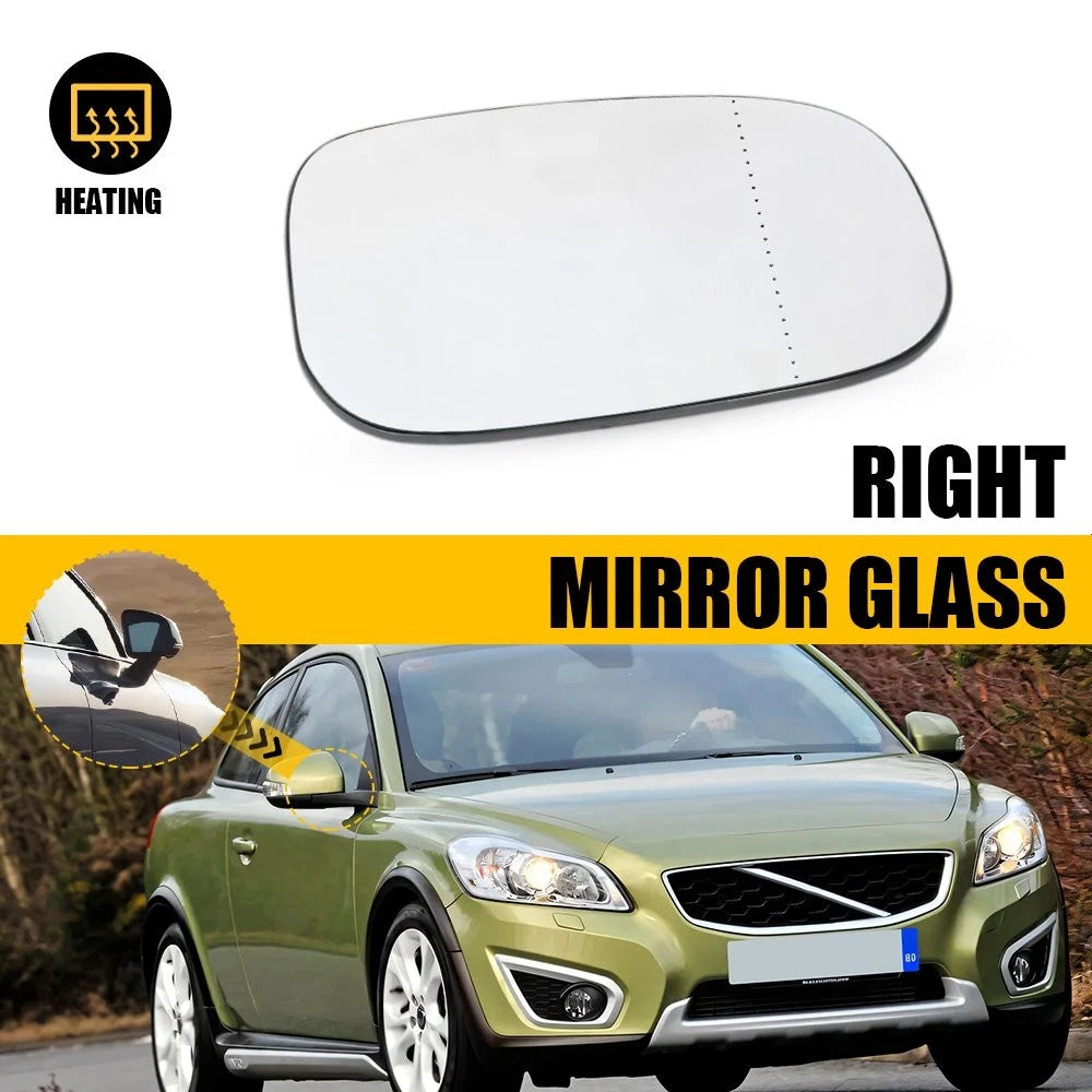 Passenger RH Heated Mirror Glass w/ Backing Fit Volvo S80 S60 S40 V60 C30 V70 EA 6B93BC-57