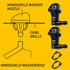FOR HONDA ODYSSEY WINDSHIELD WASHER NOZZLE 2011 TO 2017 76810-TK8-A01 2PCS EOA 6B93BC-57