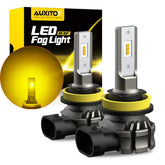 AUXITO Lamp H11 H8 H9 Amber Yellow LED Fog Light DRL Bulbs Super Bright 6000LM A AUXITO