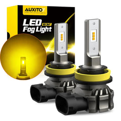 AUXITO Lamp H11 H8 H9 Amber Yellow LED Fog Light DRL Bulbs Super Bright 6000LM A AUXITO