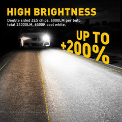 4X AUXITO 9005 9006 LED Headlight Kit Bulb High Low Beam Super White M3 US EOA AUXITO