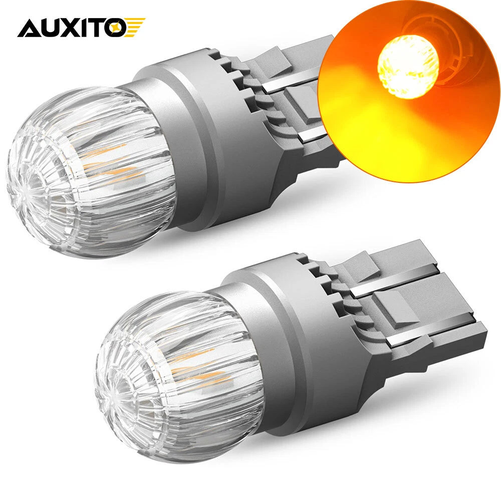 AUXITO 7443 T20 7440 Amber Yellow LED Turn Light Signal Bulbs Canbus Error Free AUXITO