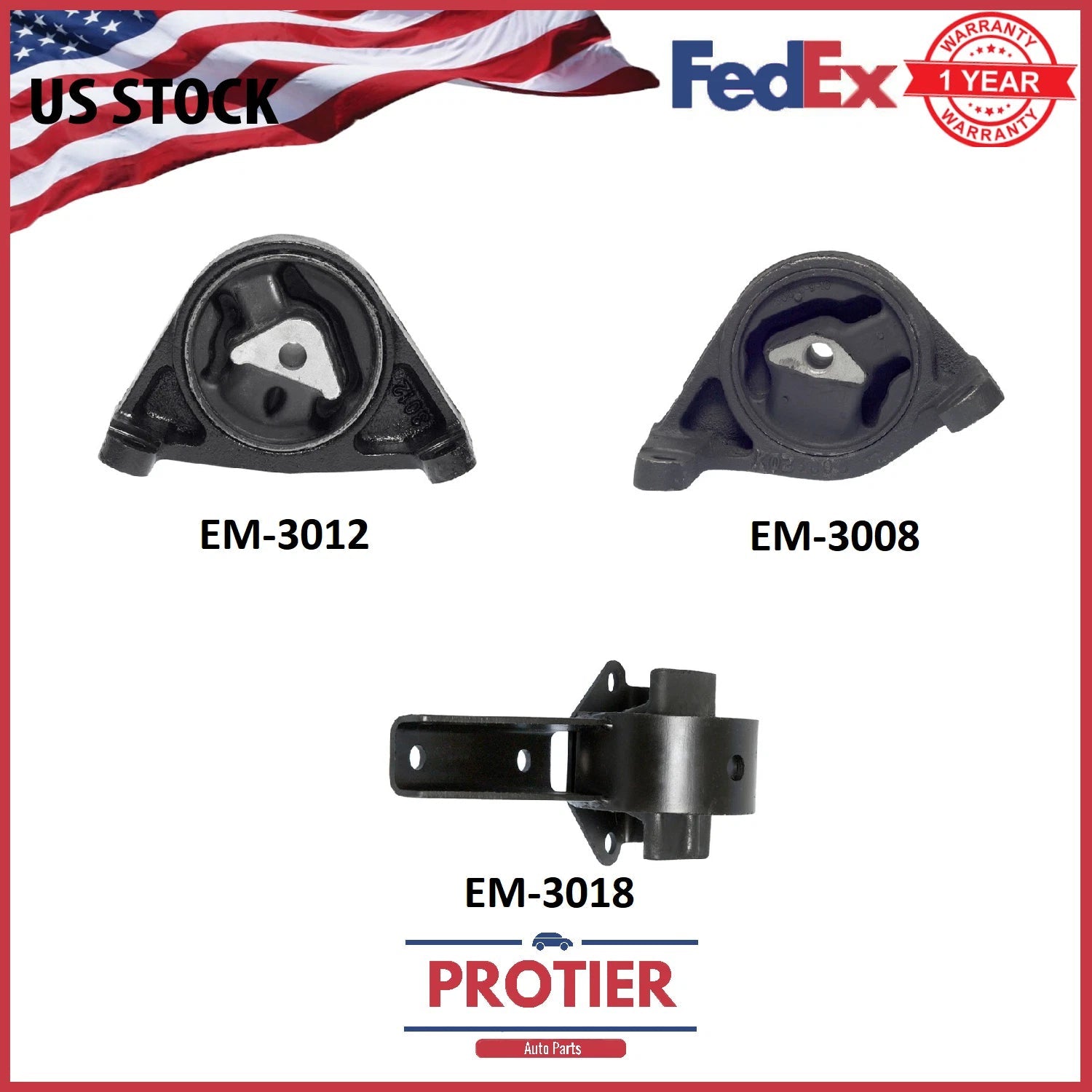 Engine & Trans Mount Set for 1999-2004 Jeep Grand Cherokee 4.7L RWD 3PCS 6B93BC-57