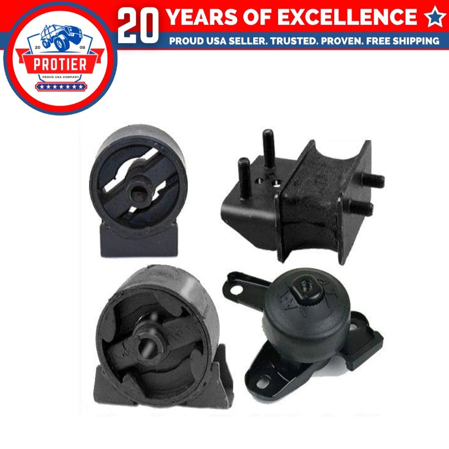 Fits 1989-1991 Toyota Camry 2.0L 2WD AUTO Trans Motor & Trans Mount 4PCS : 6B93BC-57