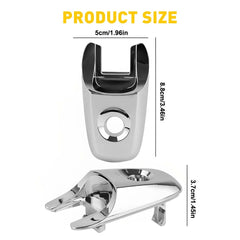 For 2011-2019 Ford Explorer LH Driver Door Handle Bezel Key Cover Chrome Repl 6B93BC-57
