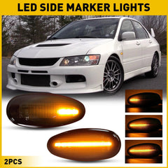 2X Smoke LED Side Light Turn Marker Signal Lamp For 2001-2006 Mitsubishi Lancer 6B93BC-57