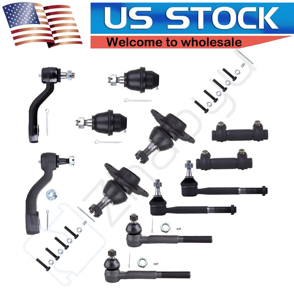 12pcs Front Tie Rod Ends Ball Joints For GMC K2500 K3500 Yukon Chevrolet Tahoe 6B93BC-57