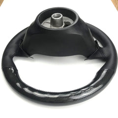 5D Carbon Fiber & Black Leather Steering Wheel Covers Wrap For Porsche 911 986