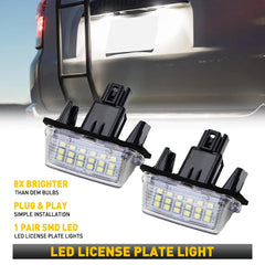 LED License Plate Light Bulb 6000K Super Bright White For 2012-2017 Toyota Camry 6B93BC-57