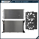 Electric Radiator Condenser Cooling Fan Kit For 2009 2010 2011-2016 Audi A4 6B93BC-57