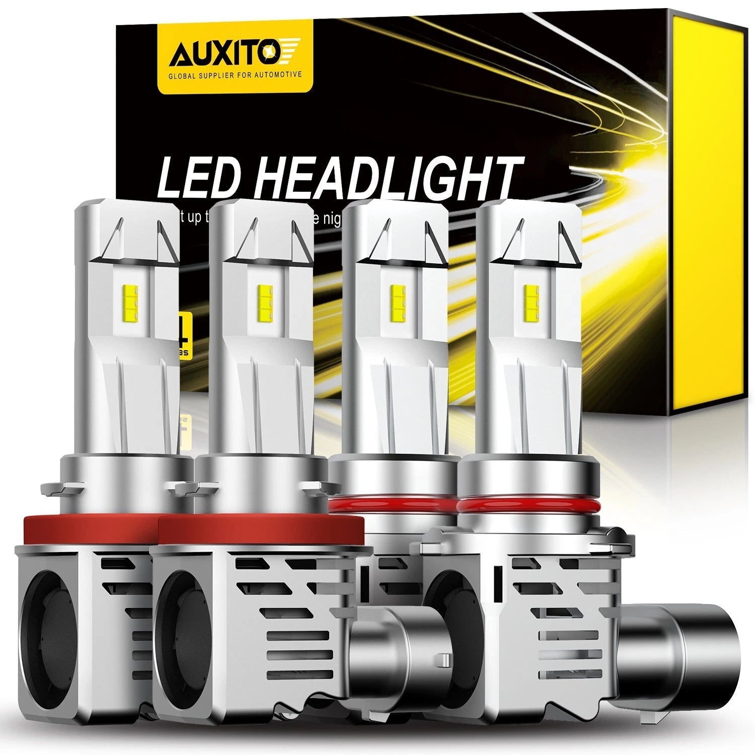 AUXITO 9005 H11 LED Headlight Bulb Kit High Low Beam 6500K White 24000LM EOA AUXITO
