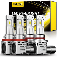 AUXITO 9005 H11 LED Headlight Bulb Kit High Low Beam 6500K White 24000LM EOA AUXITO