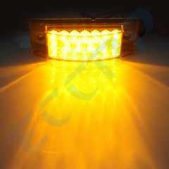 10X 6" Rectangular Side Marker Clearance Light Sealed 20Diodes Reflector Amber 6B93BC-57
