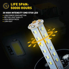 Amber 30 LED Car Strobe Light Warning Light Flash Beacon Light Rooftop 6B93BC-57