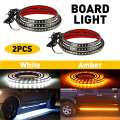 2X 60" LED Running Board Light Side Step Strip Bar White Amber Turn Signal Truck 6B93BC-57