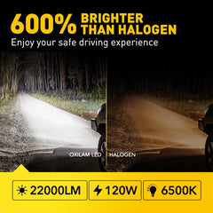 2X H11 LED Headlight Bulb Kit High/Low Beam Super Bright 6500K White 22000LM EOA 6B93BC-57