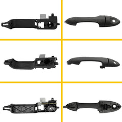 LH Driver Side Exterior Door Handle and Bracket Black for 2000-07 Ford Focus EOA 6B93BC-57