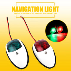 2x LED Navigation Lights Nav Lamp Side Mount Port Starboard Marine Yacht Boat 6B93BC-57