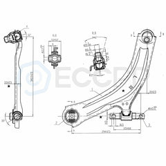Front (2) Control Arm (2) Tie Rod Suspension For 2008-11 2012 2013 Nissan Rogue 6B93BC-57