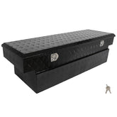 69"X12"X14" Black Aluminum Pickup Truck Trunk Bed Tool Box Trailer Storage+Lock 6B93BC-57
