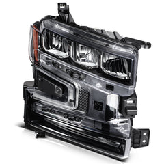 Pair Kit Headlights Assembly For 2019-2021 Chevrolet Silverado 1500 Black Amber KOEEP