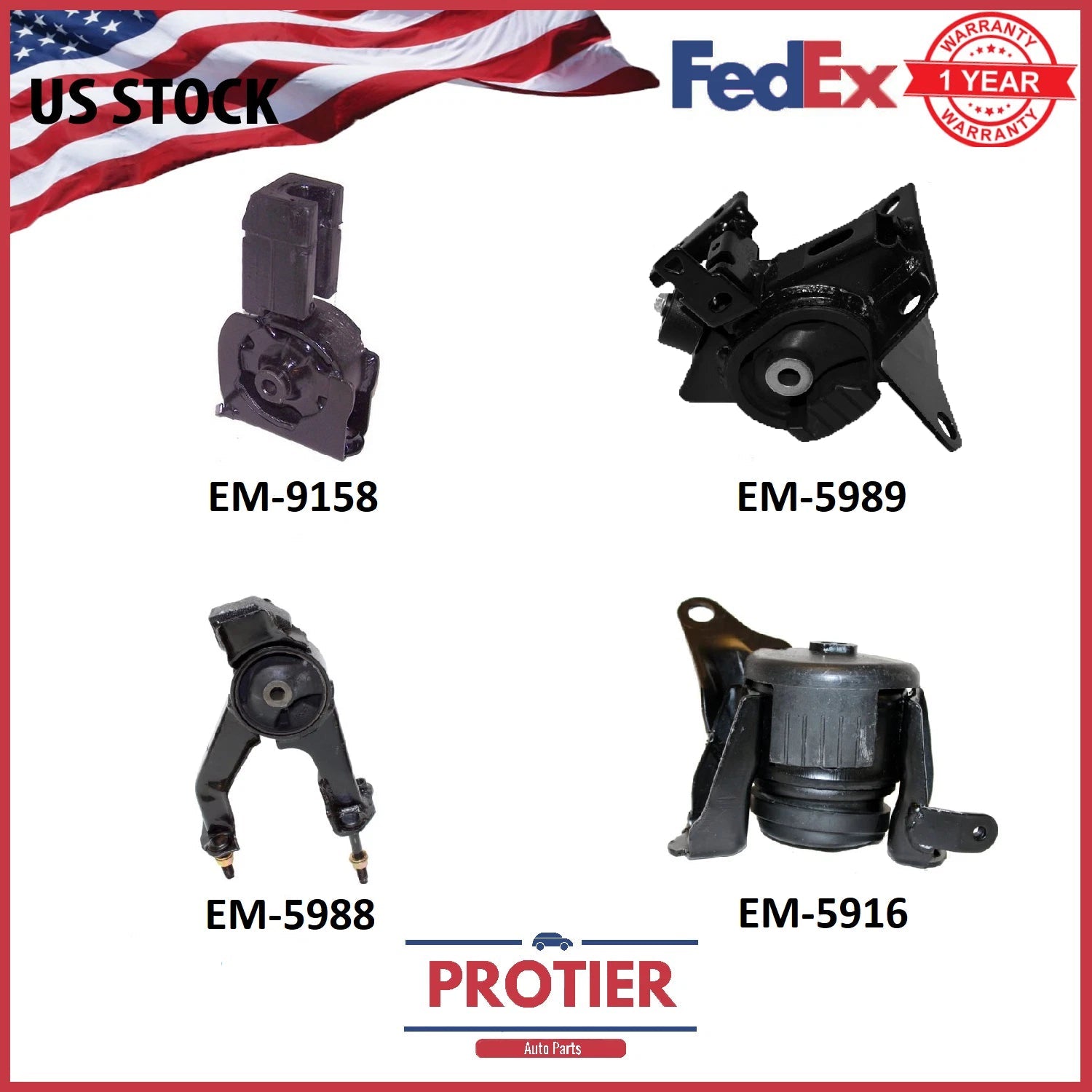 2005-2010 Scion tC 2.4L Engine Motor & Transmission Mount Full Set 4PCS Manual 6B93BC-57