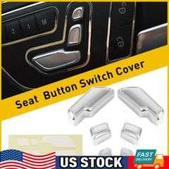 Silver Door Seat Adjust Button Switch Cover Trim for Mercedes-Benz E Class W212 6B93BC-57
