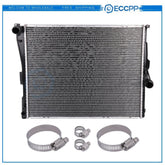 Radiator For 2004-2006 BMW X3 with Universal Oil Hose Clamps Kit CU2771 KOEEP
