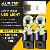 2X 7443 7440 LED Reverse Backup Brake Tail Stop Parking Light Bulbs CANBUS 6500K 6B93BC-57