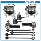 10x Front Wheel Bearing & Hub Tie Rods Sway Bar Fits Chevrolet Cobalt G5 Saturn KOEEP