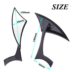 Pair Motorcycle Rearview Mirrors Blade for Harley Sportster 1200 883 Forty-Eight