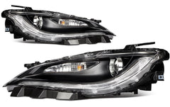 ECCPP LED Headlights Assembly For Chrysler 200 2.4L 3.6L 2015-2017 Pair Black 6B93BC-57