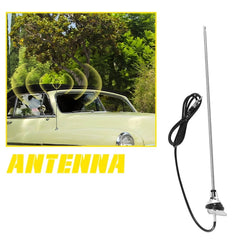 Car Vintage Style 3 Section Flexible AM/FM Radio Antenna Support Round Base EOA 6B93BC-57