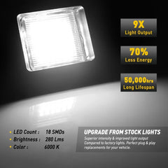 For 2015-2018 Ford F150 Clear LED License Plate Light Assembly Bulb Tag Lamp 6B93BC-57