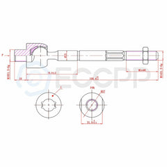 4pc Front Inner Outer Tie Rod Links Kit For 2003 2004 2005 Honda Pilot Acura MDX 6B93BC-57