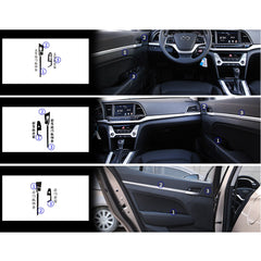 Interior Center Console Red Color Molding Sticker For Hyundai Elantra 2016-2020