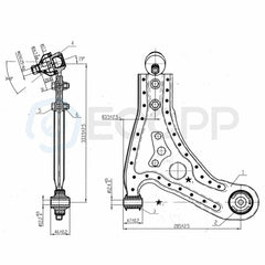 Front Lower Control Arm Pair Suspension Kit For 2004-2011 Chevrolet Aveo 6B93BC-57