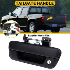 Tailgate Handle w/ Hole For 2004-2012 Chevrolet Colorado GMC Canyon Black Rear 6B93BC-57