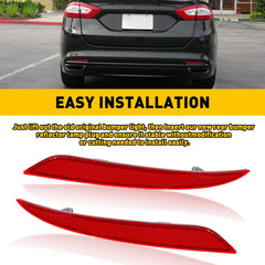 Rear Bumper Reflector Light Left+Right Case Side Red Fit For 2013-18 Ford Fusion 6B93BC-57