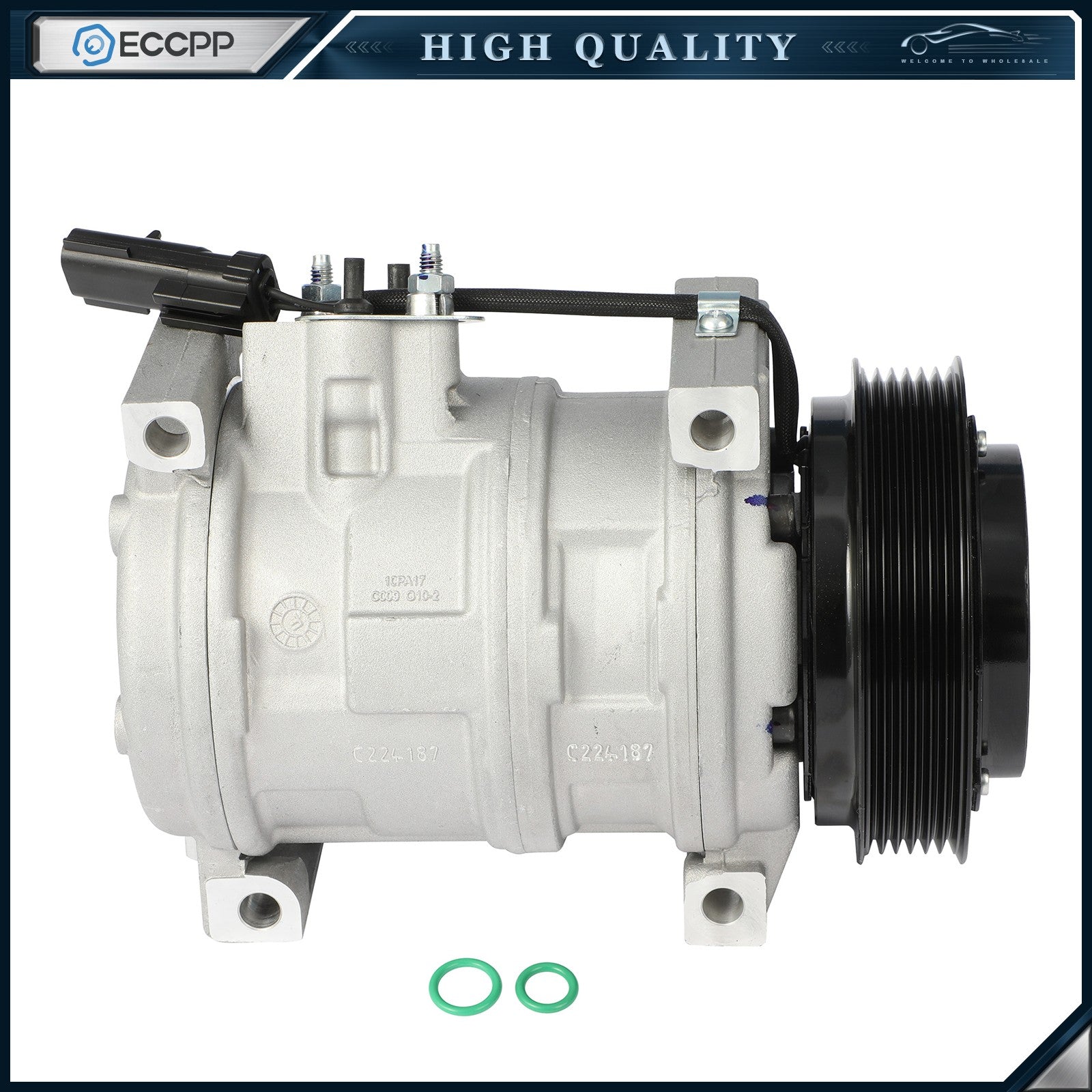 AC A/C Compressor And Clutch Fits Jeep Liberty 2.8L 2005-2006 10S17C Compressor 6B93BC-57