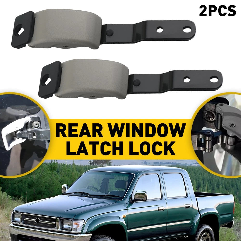 PAIR GRAY REAR CAB QUARTER WINDOW LATCH LOCK FOR TOYOTA TACOMA PICKUP 2001-2004 6B93BC-57