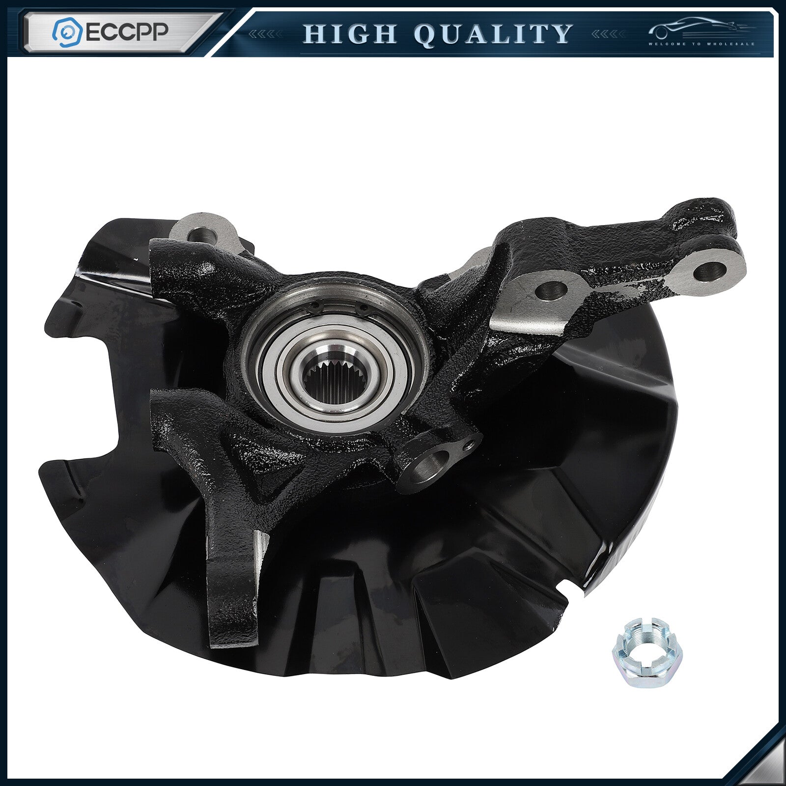 1Pc Wheel Hub Bearing Knuckle Front Passenger For Hyundai Accent 1.6L 2006-2011 6B93BC-57