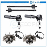 6PCS Front Wheel Bearing Hub Tie Rod Fits 2003-2006 Ford & Lincoln Navigator 4WD 6B93BC-57