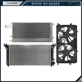 Electric Radiator Condenser Cooling Fan Kit For 2015-2016 Cadillac Escalade 6B93BC-57