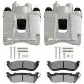 Rear Left Right Brake Calipers Brake Pads Set 6Pcs For 2006-2010 Ford Explorer KOEEP