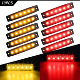 Amber Red LED Smoked 10x 12V Side Lights Marker Truck Trailer Lamp Waterproof EA 6B93BC-57