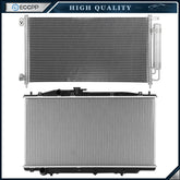 Aluminum Radiator & AC Condenser Cooling Kit For 2003-2007 Honda Accord 6B93BC-57
